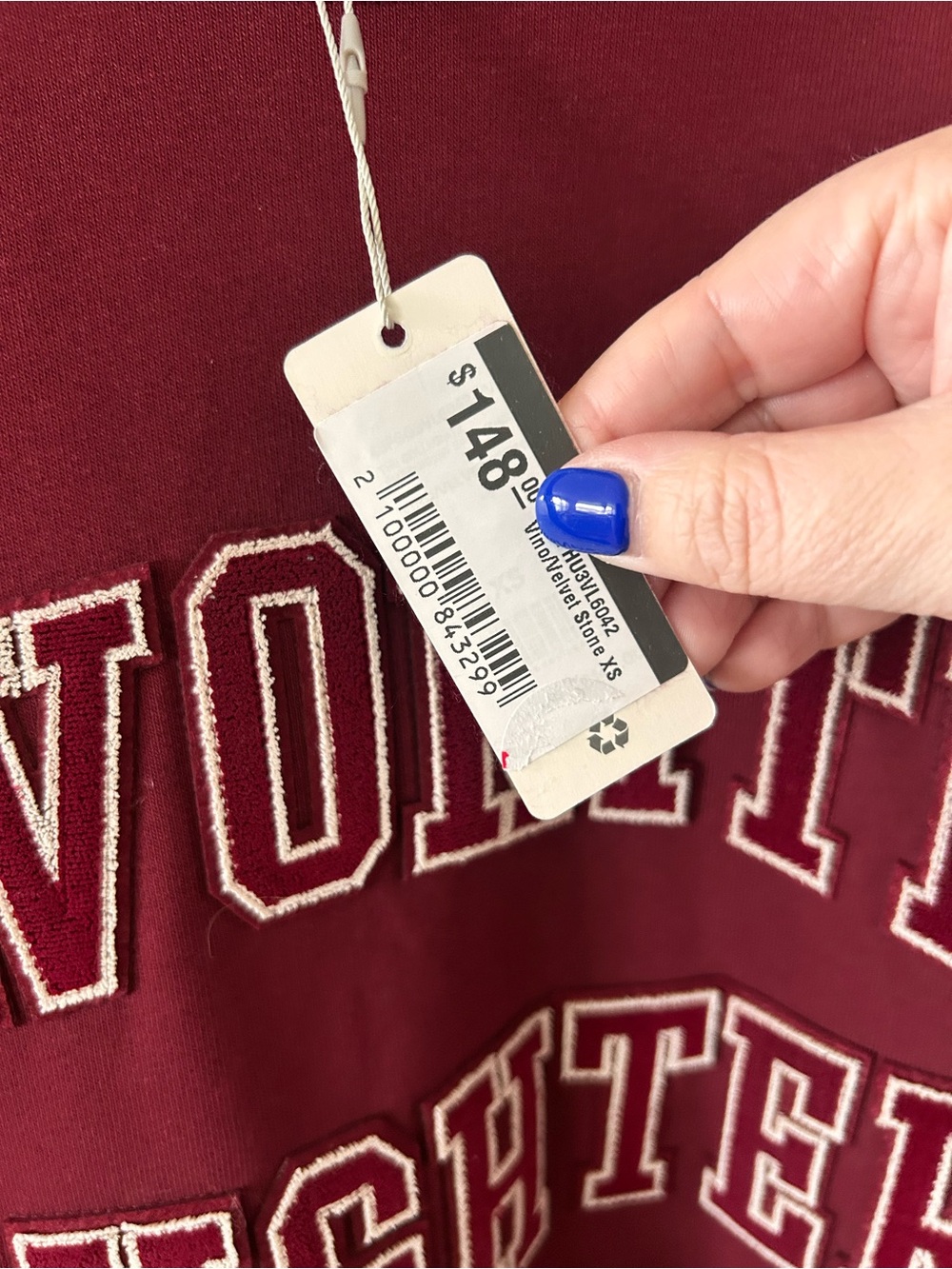 NWT Favorite Daughter Collegiate Embroidery Logo Sweatshirt - Picture 4 of 5